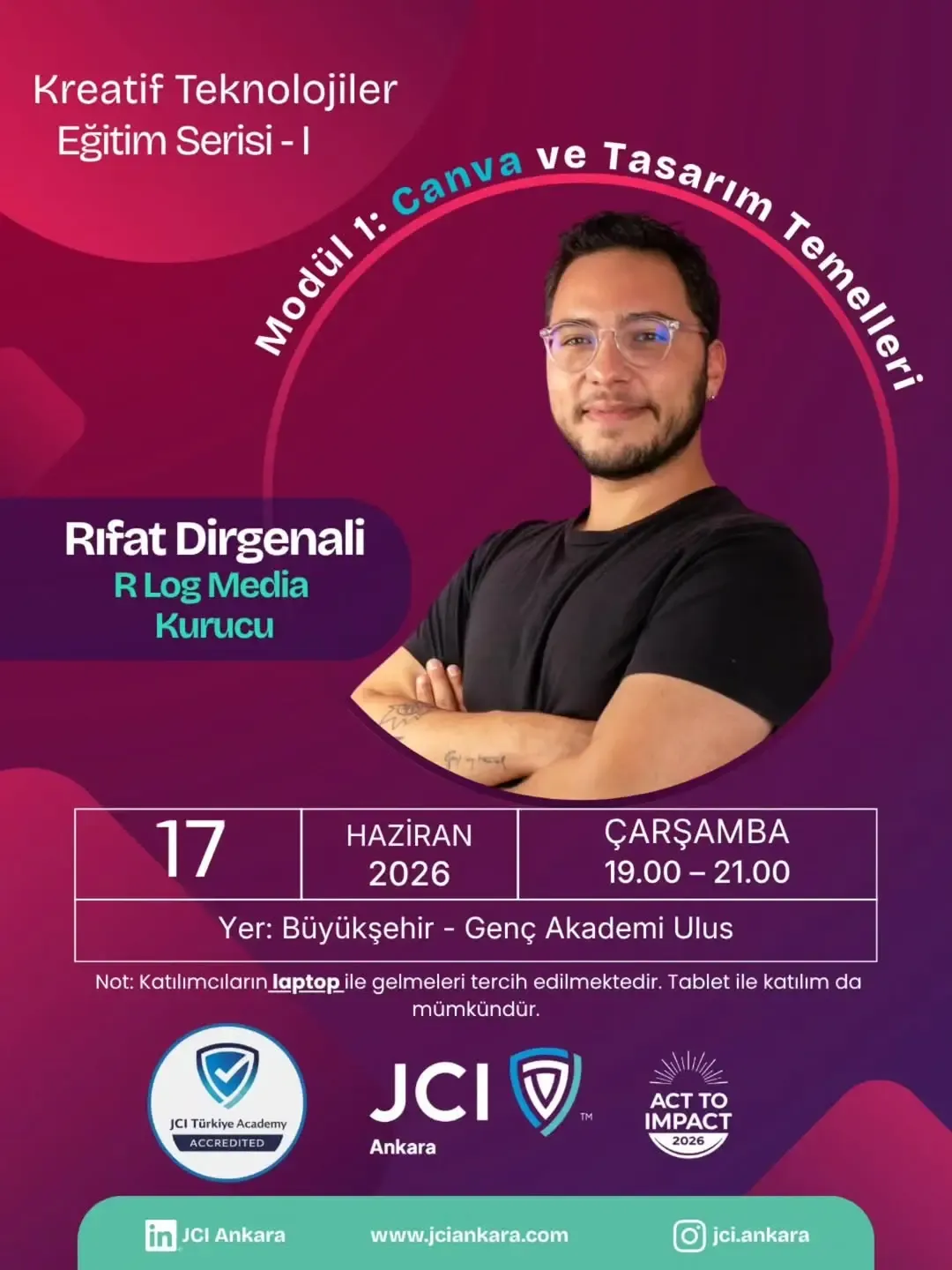 Kreatif Teknolojiler Eğitim Serisi – Modül 1: Canva ve Tasarım Temelleri